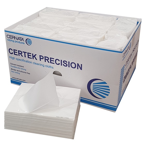 CERTEK Lint Free Wipes Case of 400 Cut Pieces 1/4 Fold 30x38cm